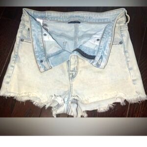 American Eagle Outfitters Blue Jean Shorts High-Waisted Distressed